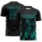 Custom Black Aqua Splash Sublimation Soccer Uniform Jersey