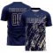 Custom Navy Cream Splash Sublimation Soccer Uniform Jersey